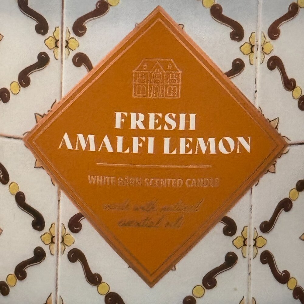 BBW Fresh Amalfi Lemon White Barn Bath & Body Works 3 Wick Candle - Picture 3 of 10